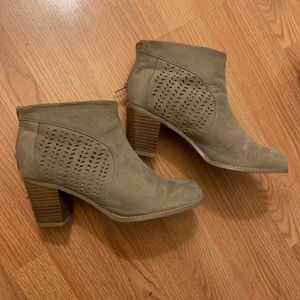 Torrid brown suede booties 11.5/12w